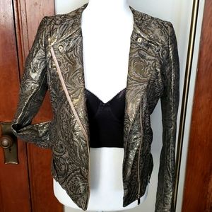Metalic Holiday Moto Jacket